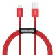 USB-kábel a Lightning Baseus Superior sorozathoz, 2,4 A, 1 m (piros)