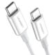 UGREEN US264 Type C to Type C Cable, 60W, 2m (white)