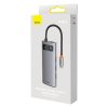 Baseus Metal Gleam Series 4 az 1-ben hub elosztó, USB-C - 4x USB 3.0