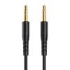 Mini jack 3.5mm AUX kábel Vipfan L04 1m, aranyozott (fekete)