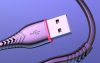 USB-USB-C kábel Vipfan Anti-Break X01, 3A, 1m (fekete)