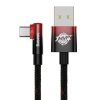 Baseus Elbow USB-C kábel 100W, 1m (Fekete-Piros)