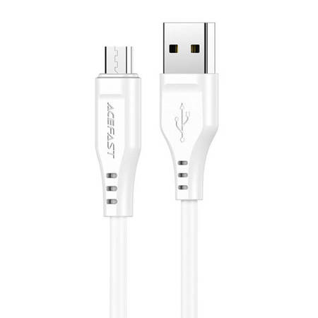 USB-A ? USB-Micro Acefast C3-09 1.2m, 60W (white)