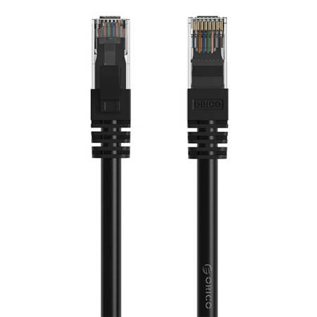 Orico RJ45 Cat.6 Round Ethernet Network Cable 1m (Black)