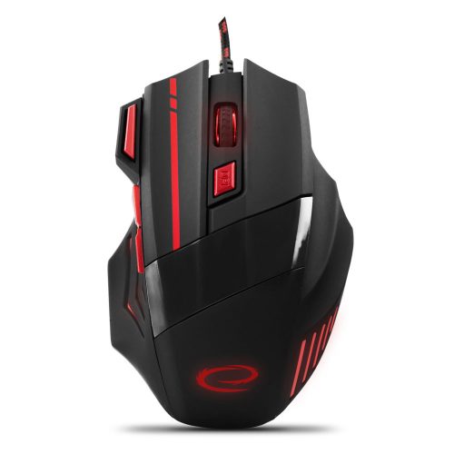 Gamer Vezetékes Egér 7D Opt. Usb Mx201 Wolf Piros