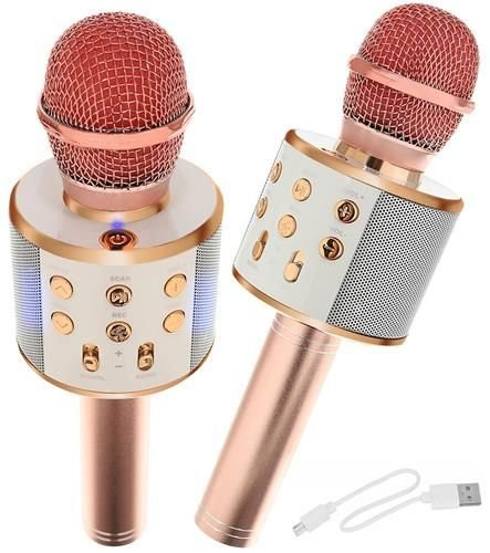 Karaoke mikrofon bluetooth hangszoróval - rózsaszín