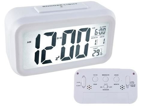 Ébresztőóra - fehér LED digitális óra