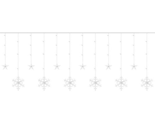 Karácsonyi fényfüggöny, csillag 138 led, színes