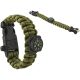 Paracord Army Green 5in1 túlélő karkötő