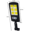 Extra erős 120 LED-es különálló napelemes reflektor, mozgásérzékelővel, IP65