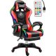 Likeregal 920 LED masszázs gamer szék lábtartóval piros