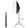 Hakutatz Softbox Fotóstúdió Szett ,2x50x70cm búra, 45W színhőmérséklet: 5500K - 2700K fotólámpa,2*2M