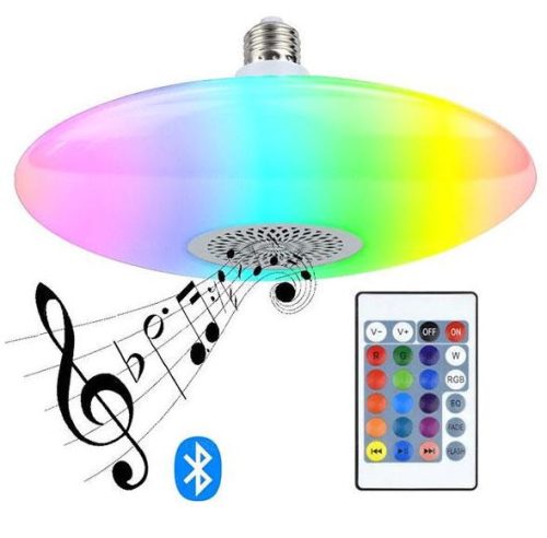 E27 RGB Bluetooth UFO lámpa hangszóróval + távirányítóval – 20W