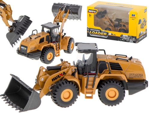 Exkavátor kerekes rakodó buldózer fém modell Die-Cast H-toys 1813 1:60