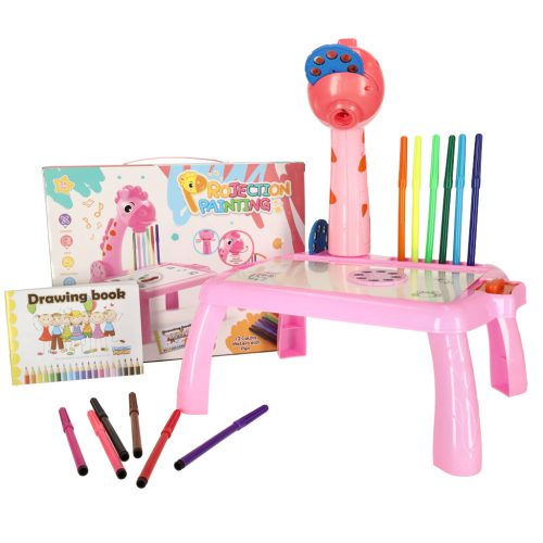 Kivetítő kivetítő asztal rajzasztal zsiráf rózsaszínű