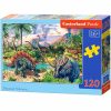 CASTORLAND Puzzle 120el. Dinosuar Volcanos - Dinoszauruszok a vulkánoknál