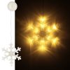 Karácsonyi elemes LED ablak dekoráció, hópehely - 45cm