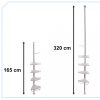 Fürdőszobai sarokpolc zuhanyzóhoz, teleszkópos 4 polc akasztókkal