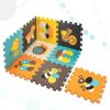 Szivacs puzzle szőnyeg 9db - színes