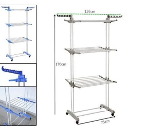 Álló ruhaszárító, 3 szintes - 170cm