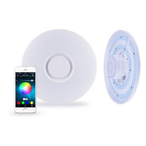 Nagy Méretű Bluetoothos mennyezeti RGB LED lámpa, hangszóróval - mobillal irányítható rajta minden