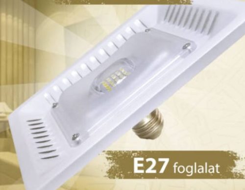 Alumínium LED lámpa extra hosszú élettartammal, 30W, E27 foglalat, szögletes