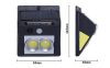 2 db Dupla Projektoros Napelemes Mozgásérzékelős Ledes Kültéri Fali Lámpa - Plusz oldalfényekkel