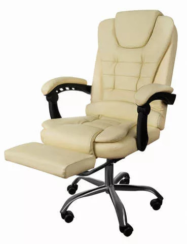 Modern és ergonómikus irodai szék lábtartóval